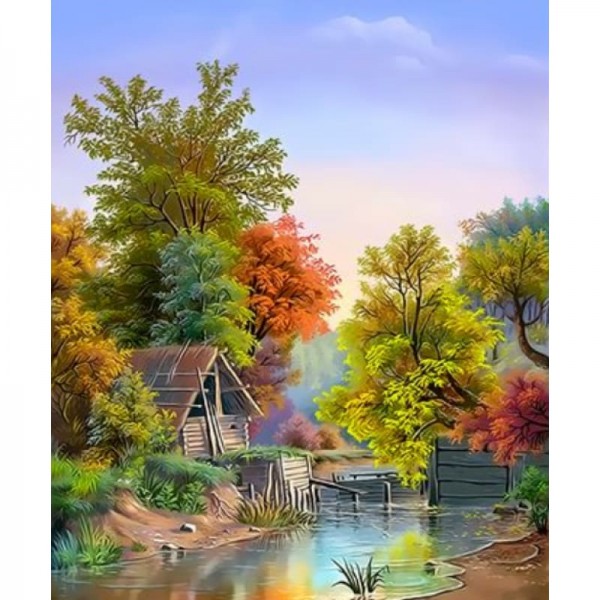 Order Landscape Village Paint By Numbers Kits