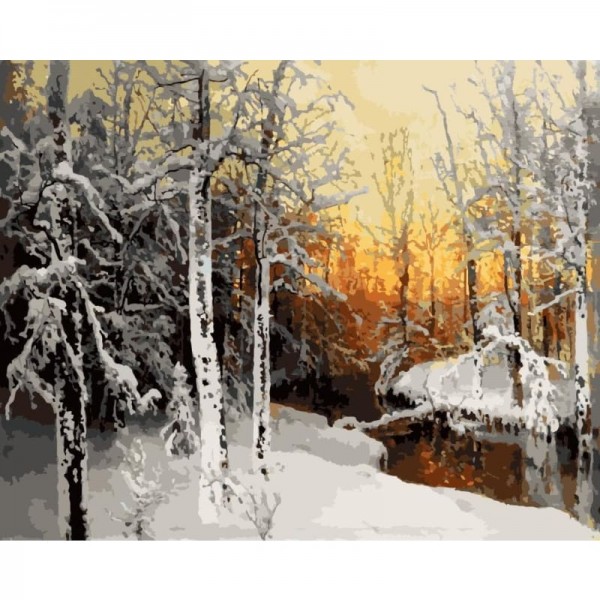 Landscape Snow Cottage Diy Paint By Numbers Kits
