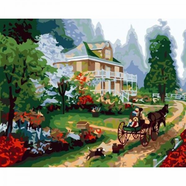 Landscape Cottage Diy Paint By Numbers Kits
