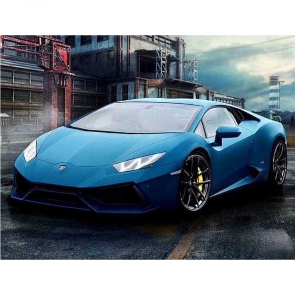 Buy Vehicle Blue Sports Car Diy Paint By Numbers Kits