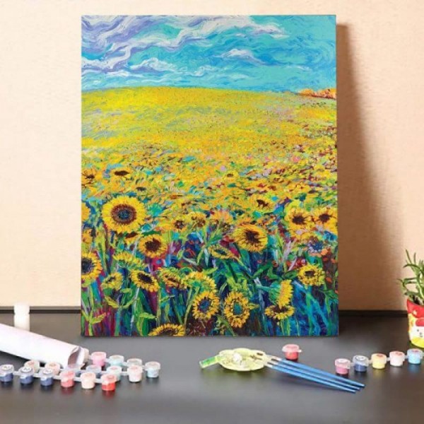 Paint By Numbers Kit-Sunflower Ocean