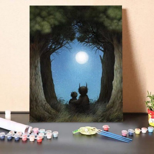 Paint By Numbers Kit-Watch The Moon With You