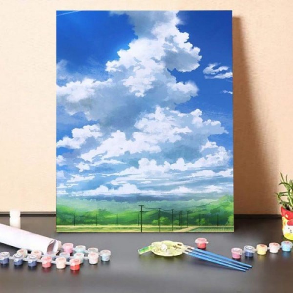 Paint by Numbers Kit-Summer Clouds