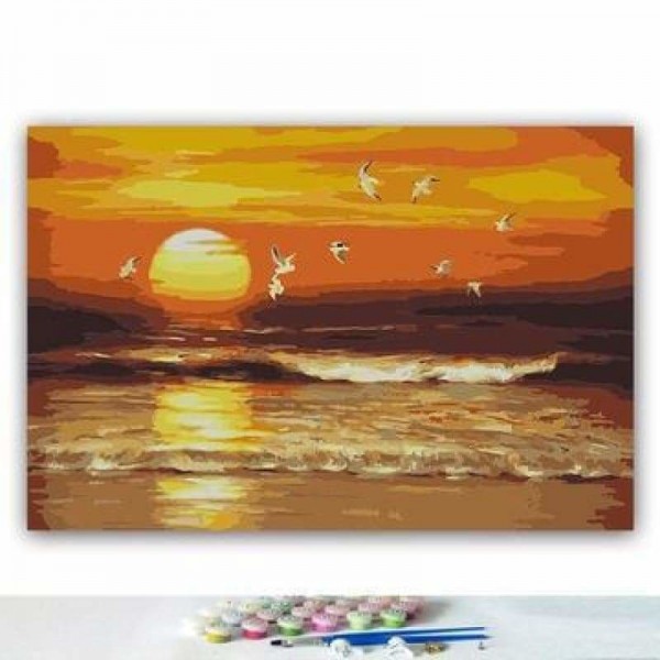 Order Sunset Landscape Diy Paint By Numbers Kits