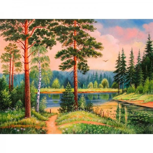 Order Landscape Nature Forest Diy Paint By Numbers Kits