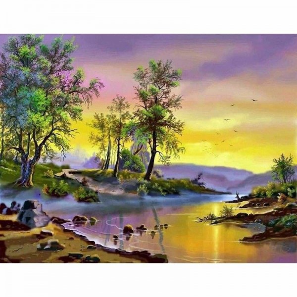 Order Landscape Nature Diy Paint By Numbers Kits
