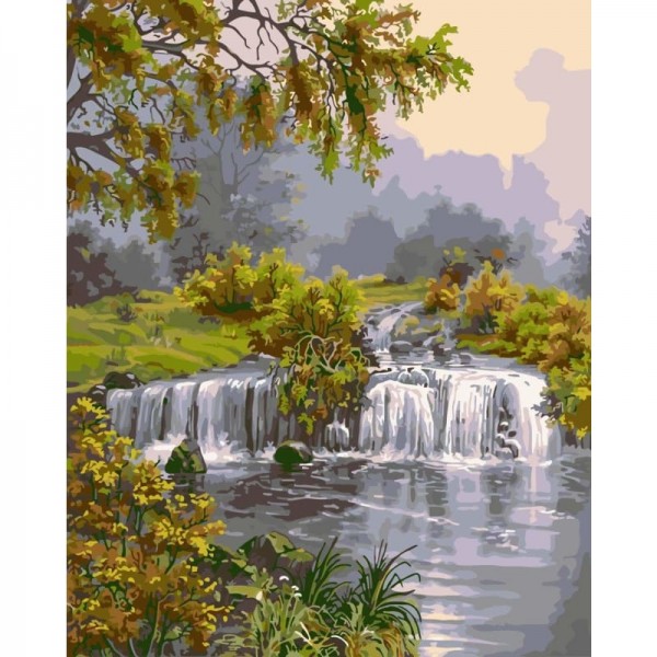 Order Landscape Waterfall Diy Paint By Numbers Kits