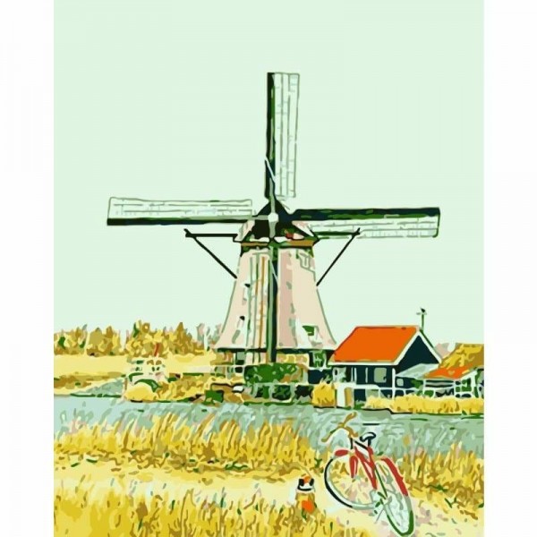 Order Windmill Diy Paint By Numbers Kits