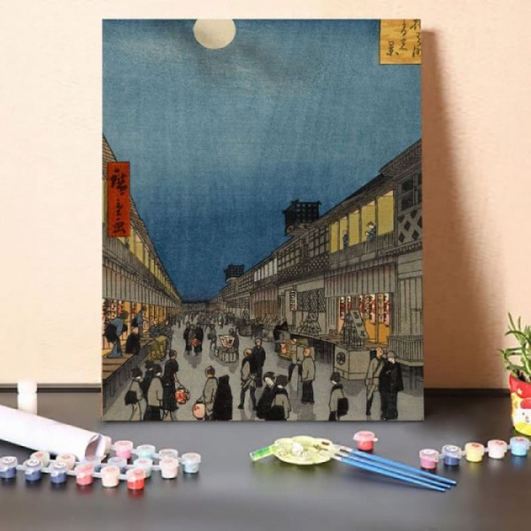 Paint by Numbers Kit-Lively Night Market