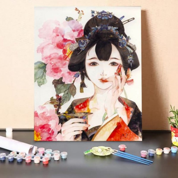 Painting by Numbers Kit-A Beautiful Geisha