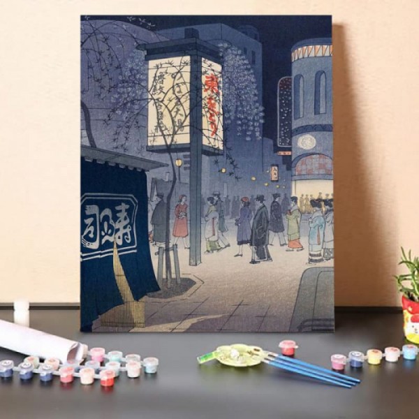 Paint by Numbers Kit-Japanese Street