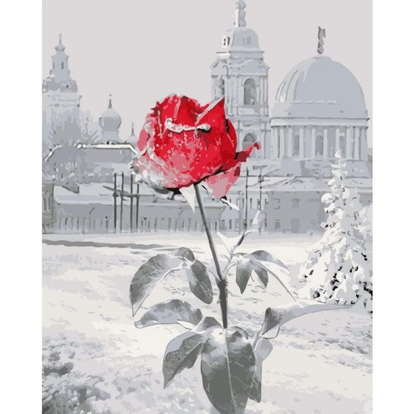 Red Rose Diy Paint By Numbers Kits