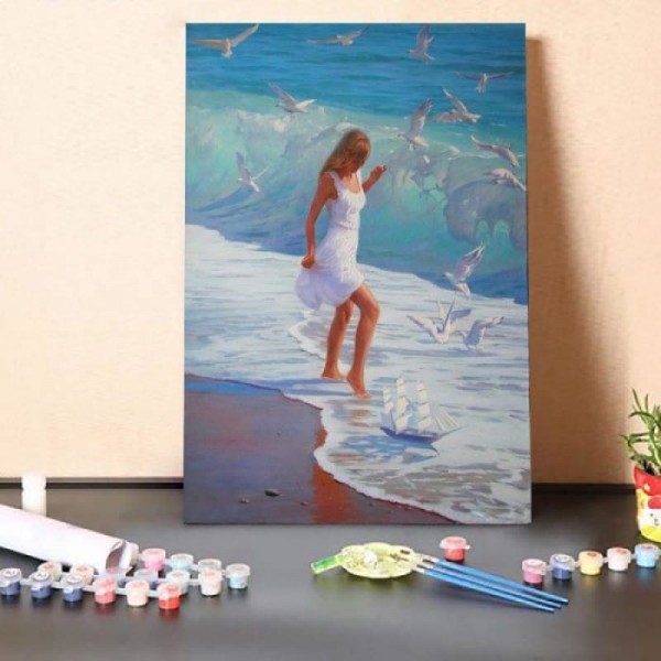 Paint By Numbers Kit-White Spray