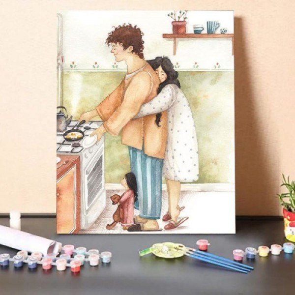 Paint by Numbers Kit-Make Breakfast For You