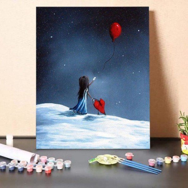Paint by Numbers Kit-Red Balloon