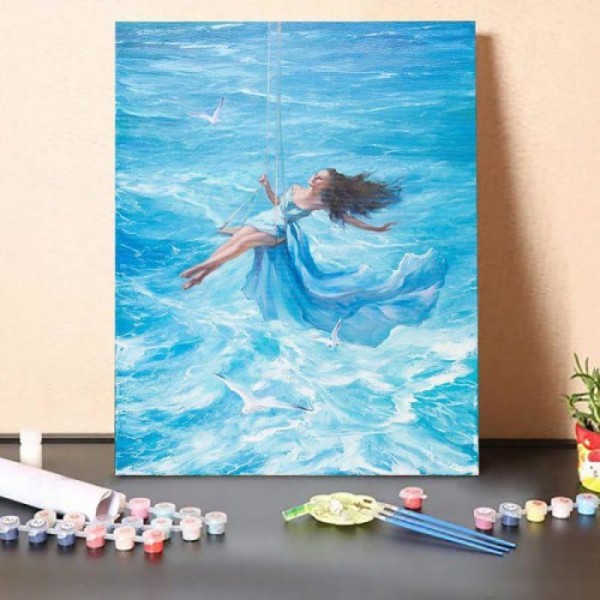Paint By Numbers Kit-Sea Swing