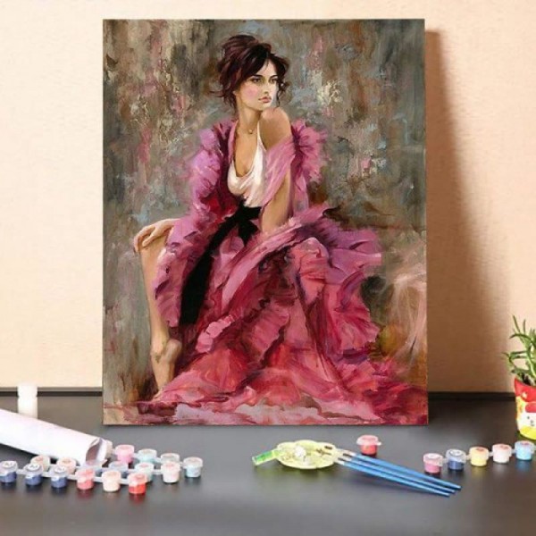 Paint By Numbers Kit-Shy Woman