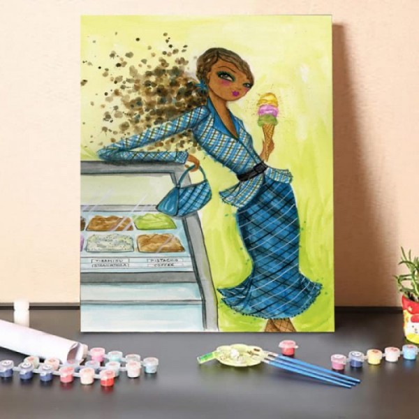 Paint By Numbers Kit-Ice Cream Girl
