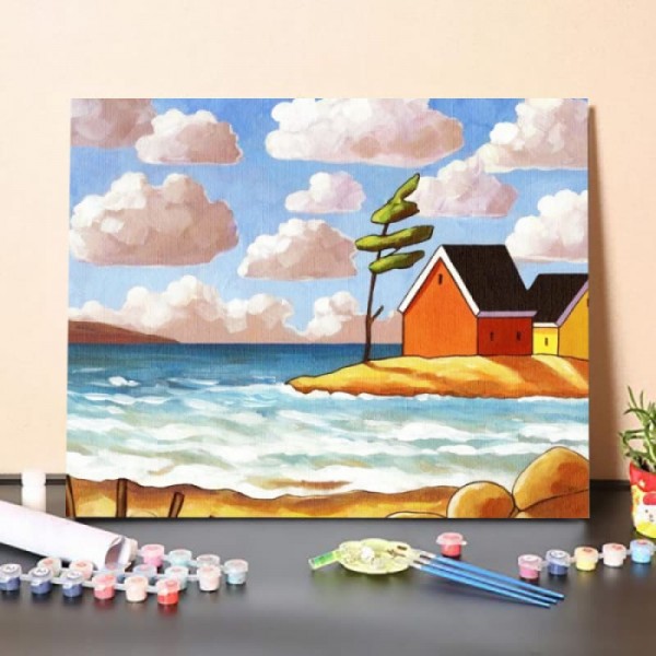 Paint By Numbers Kit-Sea Cabin