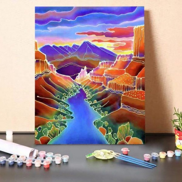 Paint by Numbers Kit-Canyon Sunrise