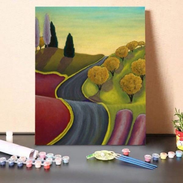 Paint By Numbers Kit-Early Morning Road