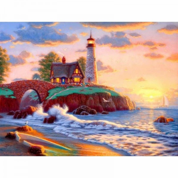 Order Landscape Lighthouse Diy Paint By Numbers Kits