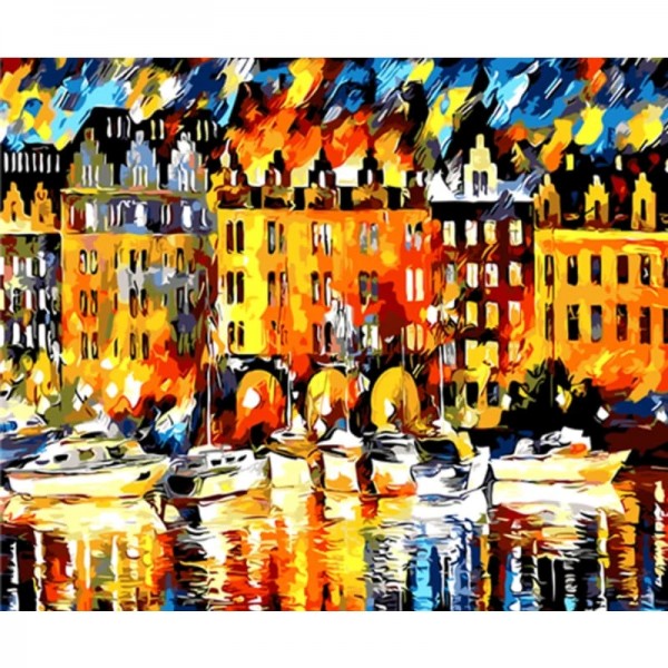 Landscape City Street Diy Paint By Numbers Kits