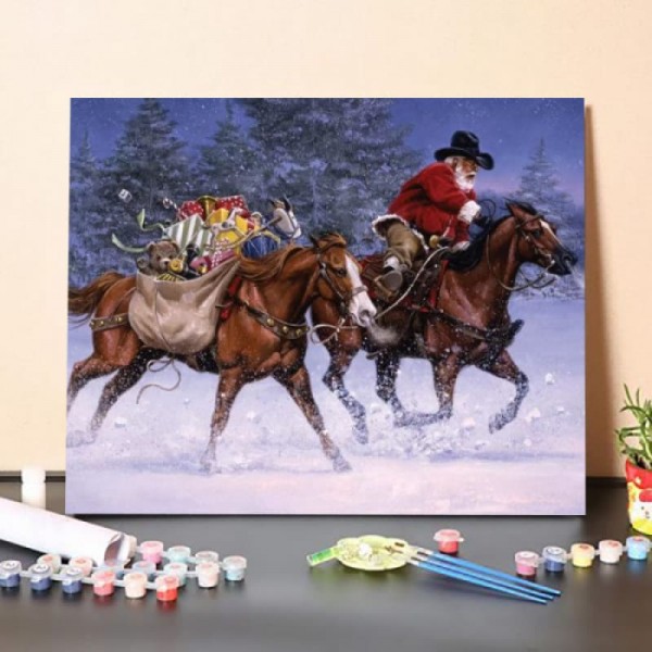 Christmas Rush – Paint By Numbers Kit