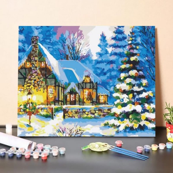 Paint By Numbers Kit – Christmas Landscape 2