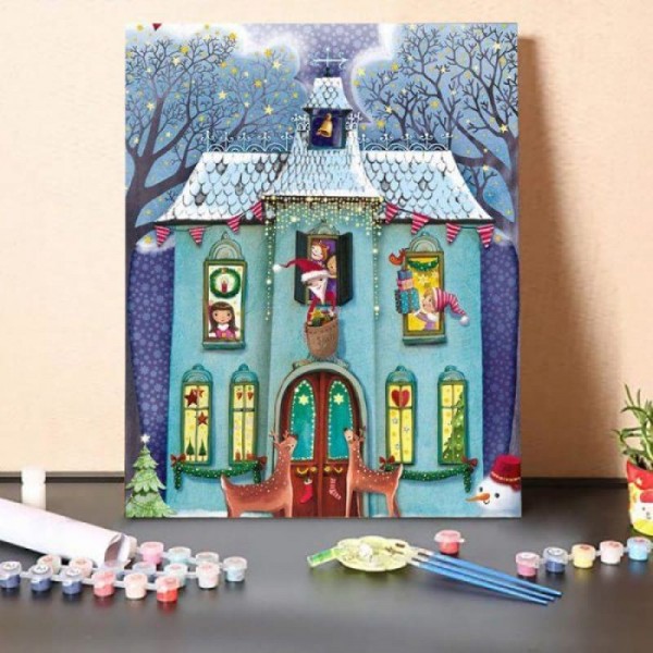 Paint By Numbers Kit-Christmas House