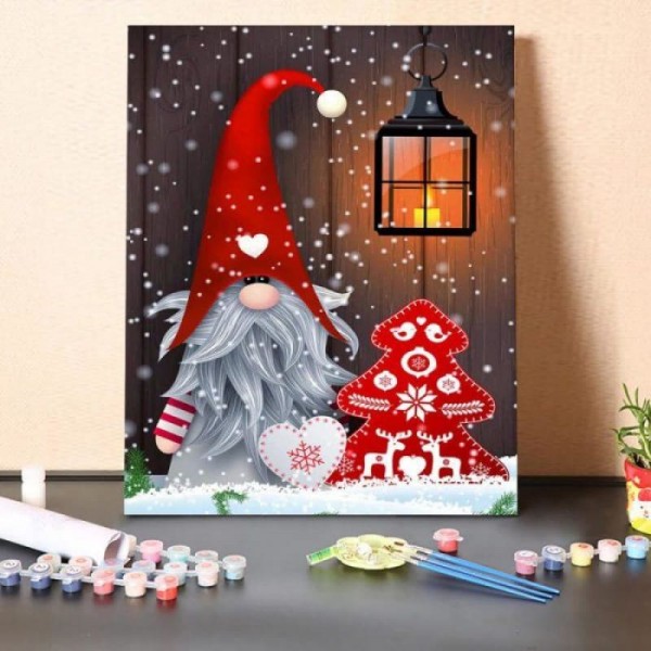 Winter Christmas-Paint by Numbers Kit
