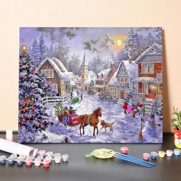 Christmas Town At Peace – DIY Painting By Numbers Kits