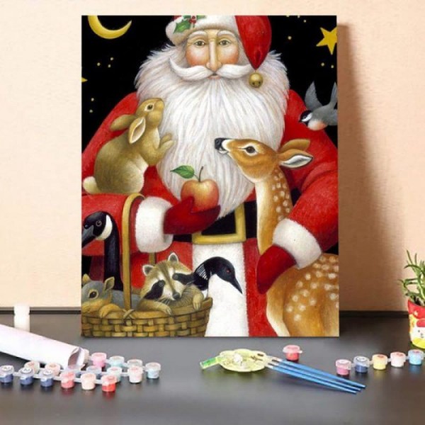 Home Garden Santa's Friends-Paint by Numbers Kit