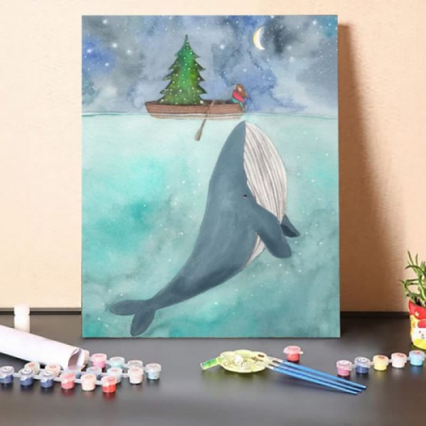 Paint By Numbers Kit – When a whale likes Christmas