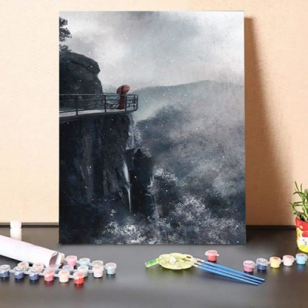 Paint by Numbers Kit-Waiting on the cliff