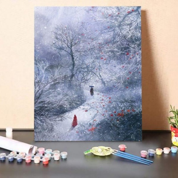 Paint by Numbers Kit-Parting in the snow