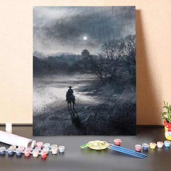 Paint by Numbers Kit-Lonely knight