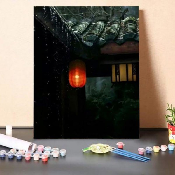 Paint by Numbers Kit-Lantern in the rain