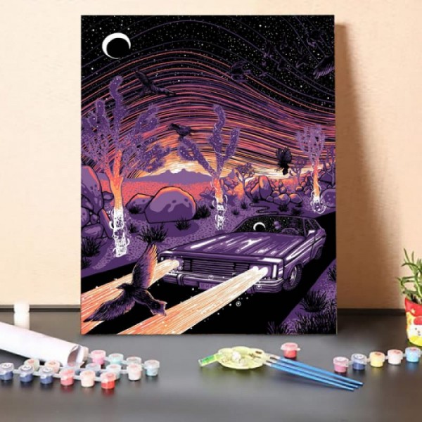 Paint by Numbers Kit-Night Driving