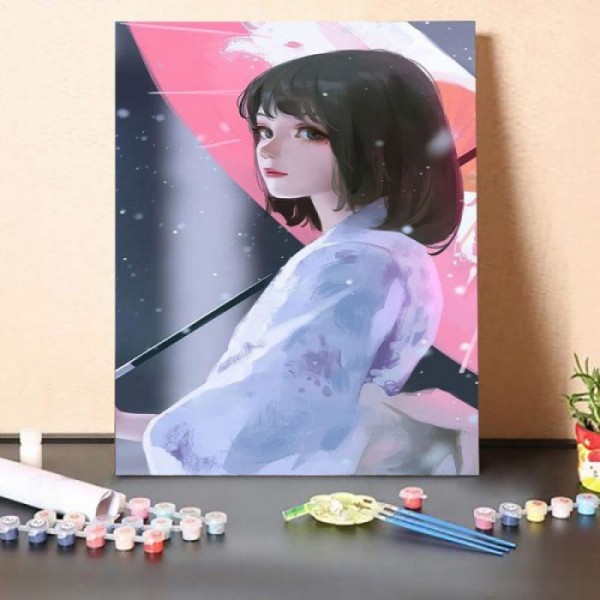 Paint by Numbers Kit-Kimono Girl