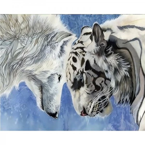 Order Animal Wolf and tiger Diy Paint By Numbers Kits