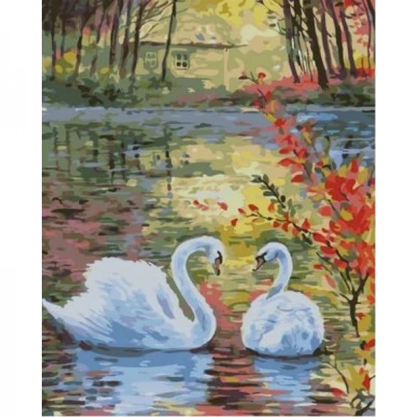 Order Animal Swan Diy Paint By Numbers Kits