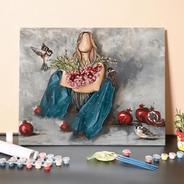 Paint by Numbers Kit-Pomegranate season