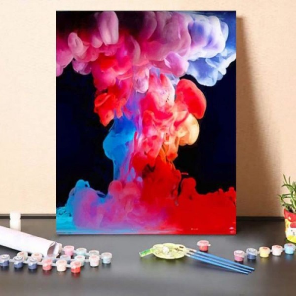 Paint By Numbers Kit Colorful mushroom cloud