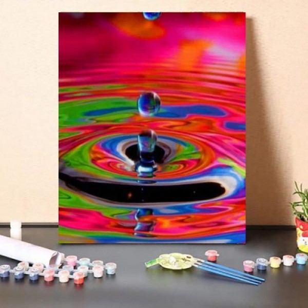 Paint By Numbers Kit Colorful Water Drop