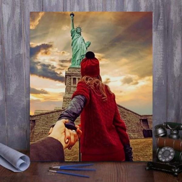 Follow Me To The Statue Of Liberty Paint By Numbers Kit
