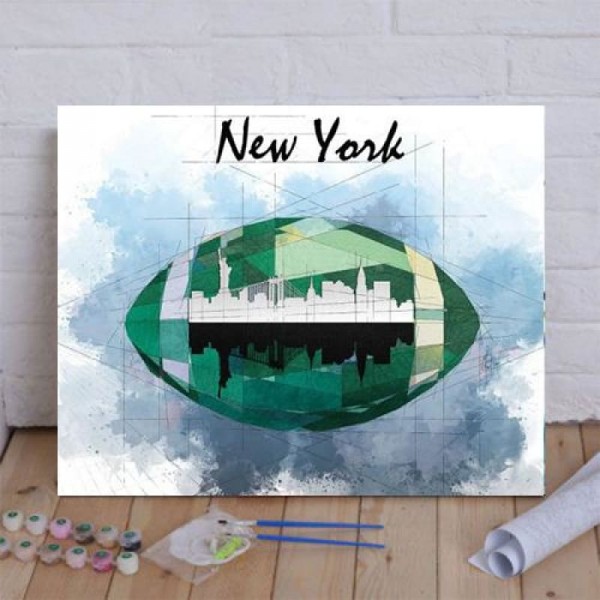 Football New York Jets Paint By Numbers Kit
