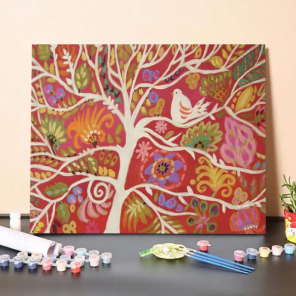 Paint by Numbers Kit A Bird on White Tree