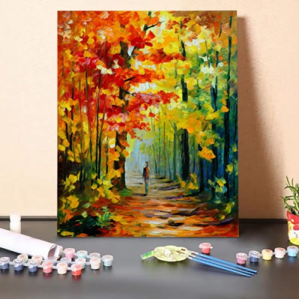 Autumn Trees Path Paint By Numbers Kit
