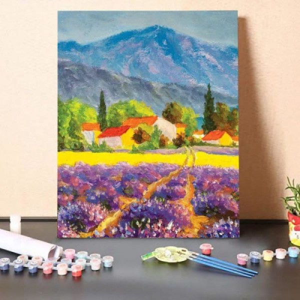 Paint by Numbers Kit-Village In Spring
